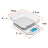 Truper BASE-5T, Báscula digital con tazón para cocina 5kg precisión