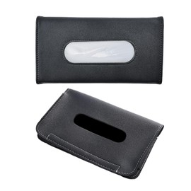 ZBHDEYG 2 Pieces Car Tissue Box Holder Car Tissue Box Holder Napkin Holder with Strap for Car Sun Visor Tissue Box with Clip for Car
