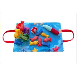 20-PCS Juguete Digital para Pescar con Tela, Juego Plegable para niños, Juguete para Pescar, 46 x 29,5 cm.