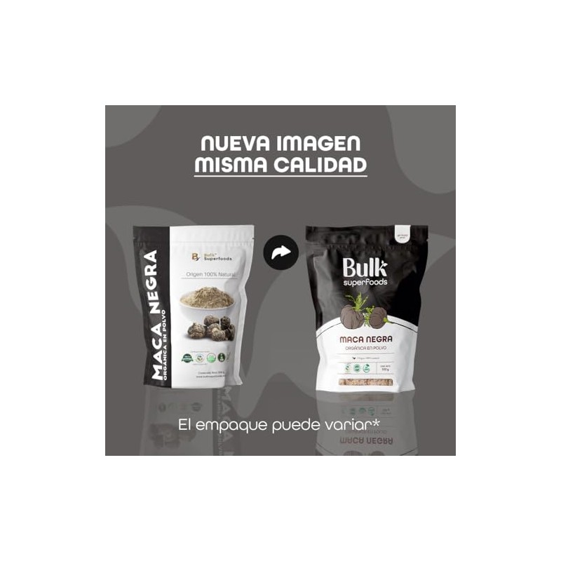 BULK SUPERFOODS Maca Negra en Polvo 100 Natural