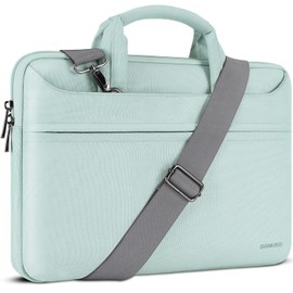 DOMISO 14 Inch Waterproof Laptop Bag Briefcase Shoulder Bag Notebook Bag for 14 Inch Lenovo IdeaPad Yoga 710 ThinkPad A475/ThinkPad P14s T14 T14s L14 Gen 2/HP Stream 14 Pavilion 14, Mint Green