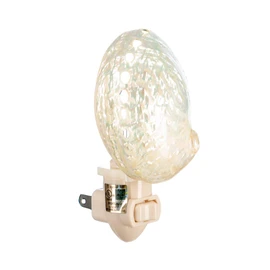 Nautical Crush Trading Seashell Night Light – Beach Night Light with Pearled Abalone – Shell Light for Bathroom – Sea Shell Lamp – Seashell Lamp Plug Into Wall