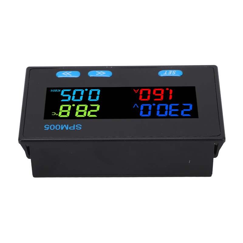 Digital Voltmeter Ammeter Panel 8 in 1 Multifunctional Power Meter