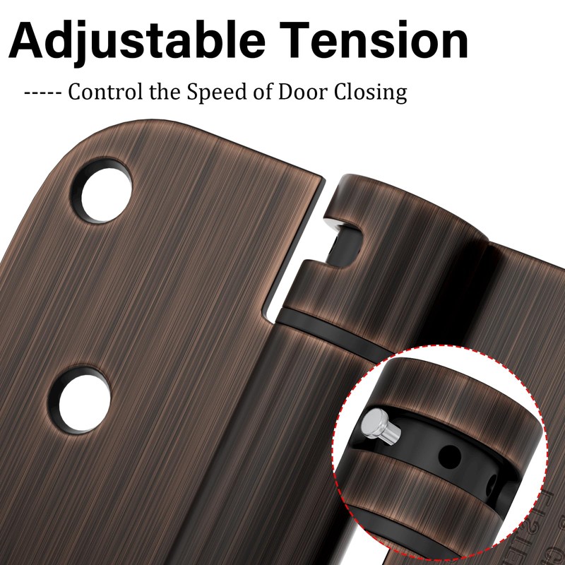 Haidms 6 Pack Self Closing Door Hinges 4 Inch Oil