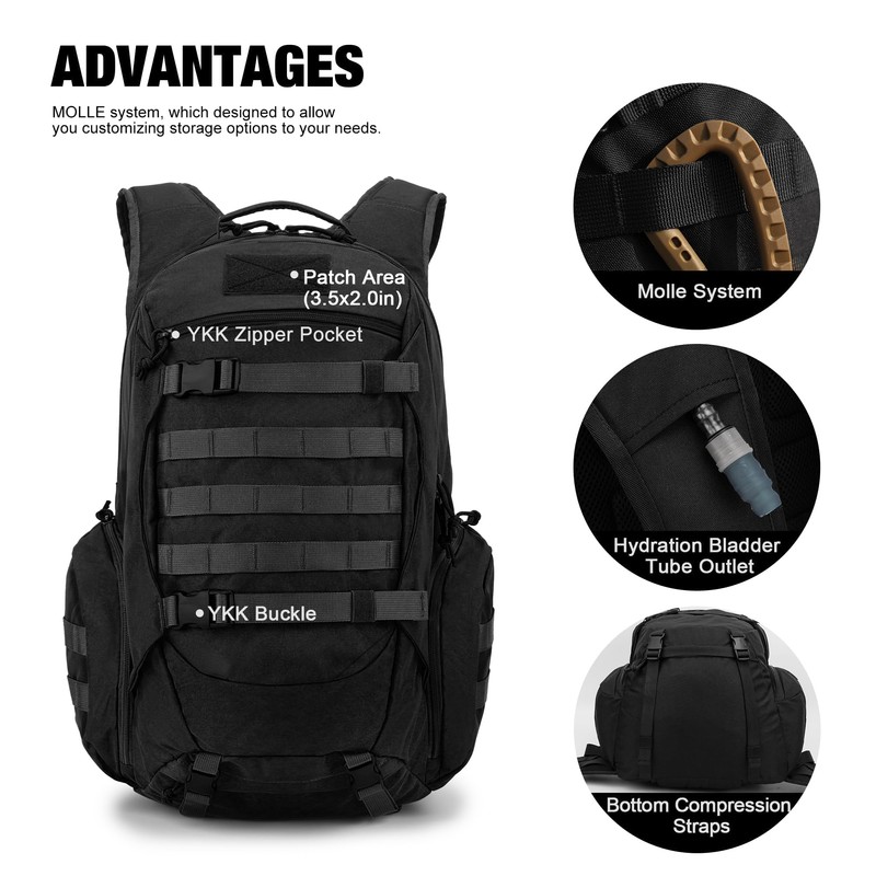 Mardingtop 35L Tactical Backpacks Molle Hiking daypacks for Camping Hiking