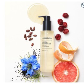 INCELLDERM Riman Purecell Cleansing Oil | 4.9 fl oz | Gentle Makeup Remover and Hydrating Cleanser | Lightweight and Non-Comedogenic | Suitable for Various Skin Types | Plant-Based Formula