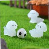 KOMBIUDA 12pcs Tiny Luminous Dogs White Dog Figures Dog Resin