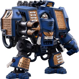 JOYTOY Ultramarines Venerable Dreadnought Warhammer 40K 1/18 Action Figures Space Marines Ultramarines Venerable Dreadnought 7.87Inch Collectible Model Model Gifts