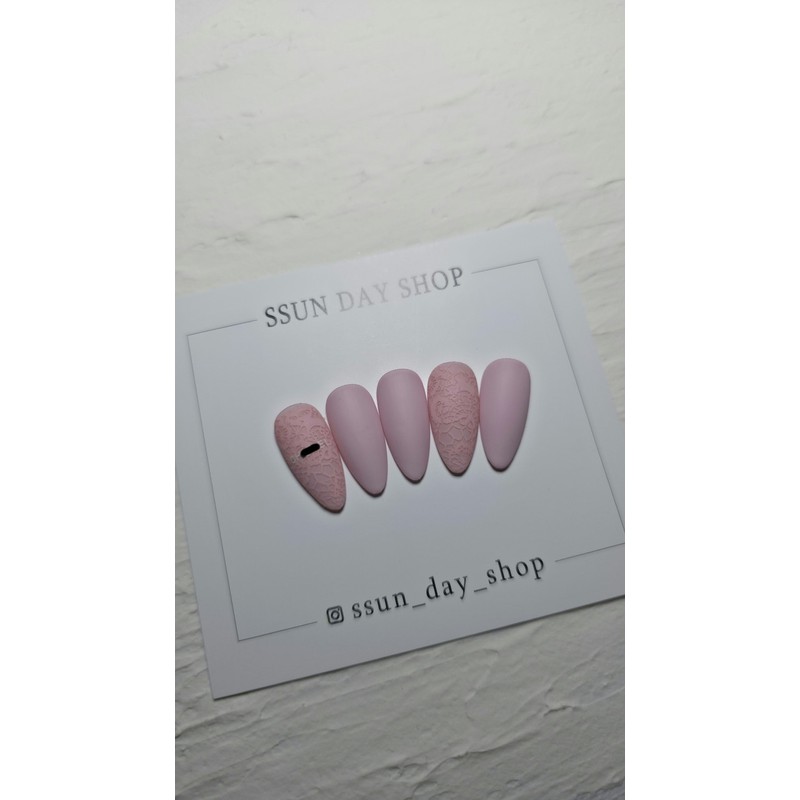 Pink Lace Nails - Paddy / 핑크레이스 네일 - 패디