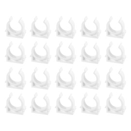 uxcell 50Pcs U-Shaped Pipe Clamps Clips, PPR U Shaped Water Pipe Clamp Fit for 32mm/1.26" OD Water Pipes and Tubing Hoses Support, White