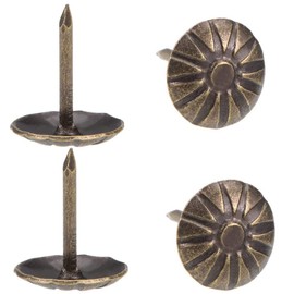 Antique Upholstery Tacks,120PCS,Furniture Tacks Nails,7/16 Inch Upholstery Nails for Sofa, Chair, Bed and Other Furniture (Antique Brass)