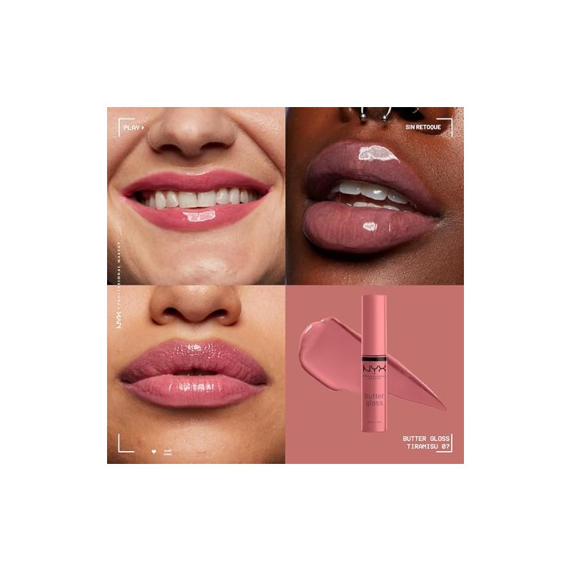NYX MAQUILLAJE PROFESIONAL Brillo de mantequilla, brillo de labios no