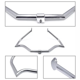 XHT Chrome Engine Guard Crash Bar Protector Meat-hook For 1997-2008 Harley Touring