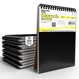 Sketch Pad, Sketch Book (30 Sheets 12 Pack), Drawing Pad, Sketchbook For Drawing, Art Sketchbook, 9 x 12 Top Spiral Bound, Left & Right Handed, Perforated Edge, 120 Gsm, 30 sheets (9" x 12" - 12 Pack)