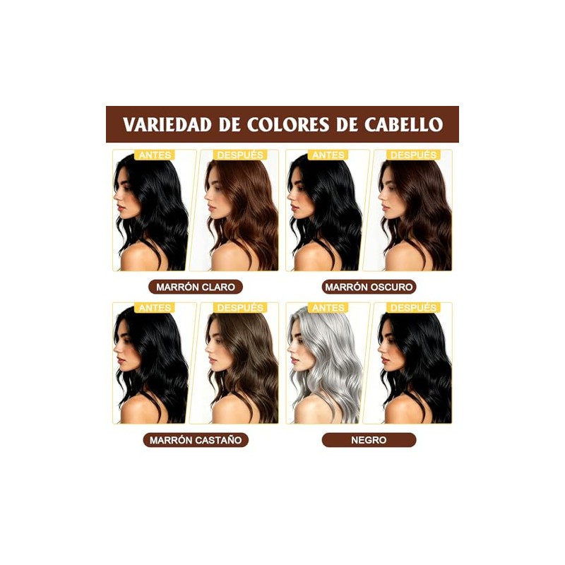Champú de Tinte Castaño Oscuro 3 en 1 Dark Brown