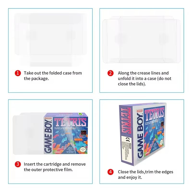10 x Clear Plastic Case for Game Boy, Game Boy