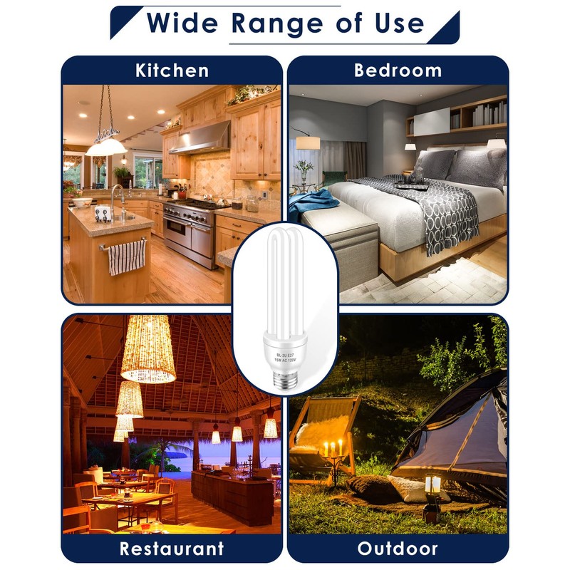 PACETAP E27 15W 2U Type Replacement Bulb, 2 Pack, Compatible