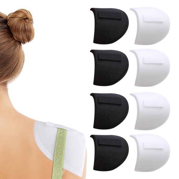 2 Pairs White Shoulder Pads 2 Pairs Black Shoulder Pads