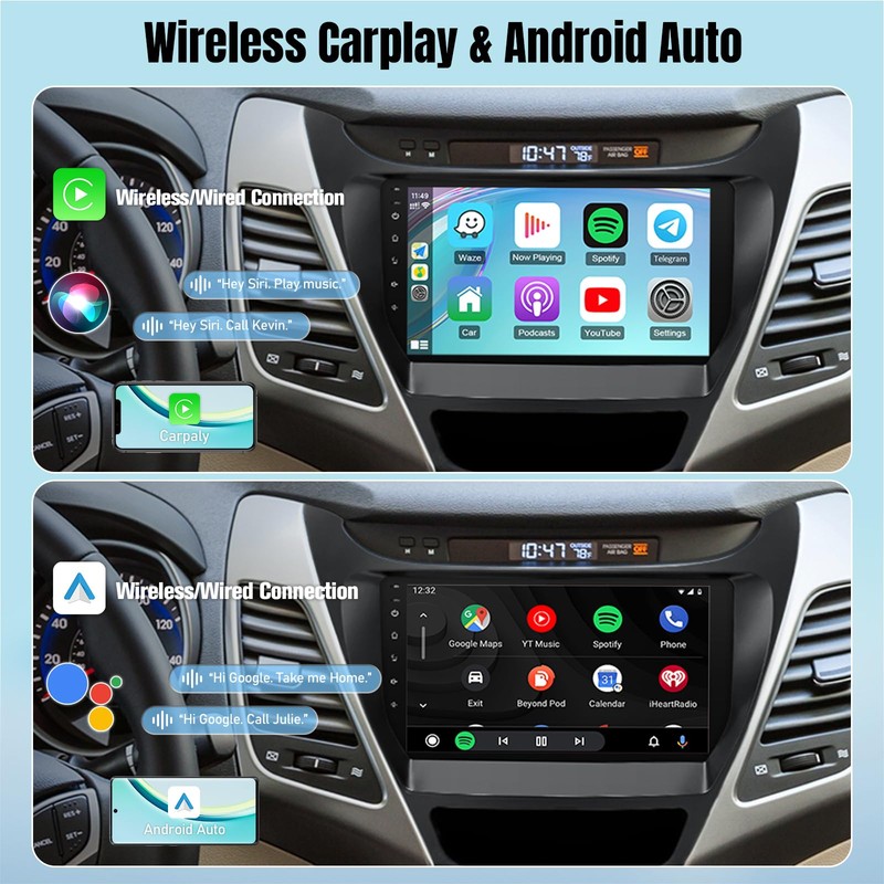 Leadfan 9inch Touch Screen for Hyundai Elantra 2014 2015 2016,