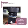 75 x 30 mm rubber pad with V-groove, waffle surface
