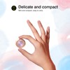 [2 Pack] Concentric Circular Texture Diamond Setting Cell Phone Ring