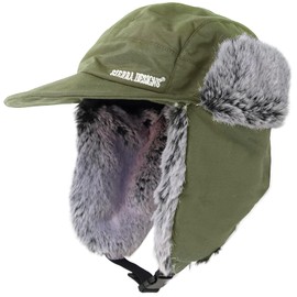 Sierra Designs Men's Cap, Hat, 60/40 Cross, Boa, Thermal, Microfleece, Buckle, Solid, Simple, Embroidery,, Khaki