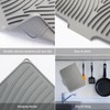 Silicone Dish Drying Mat for Kitchen Counter, Dish Drying Pad