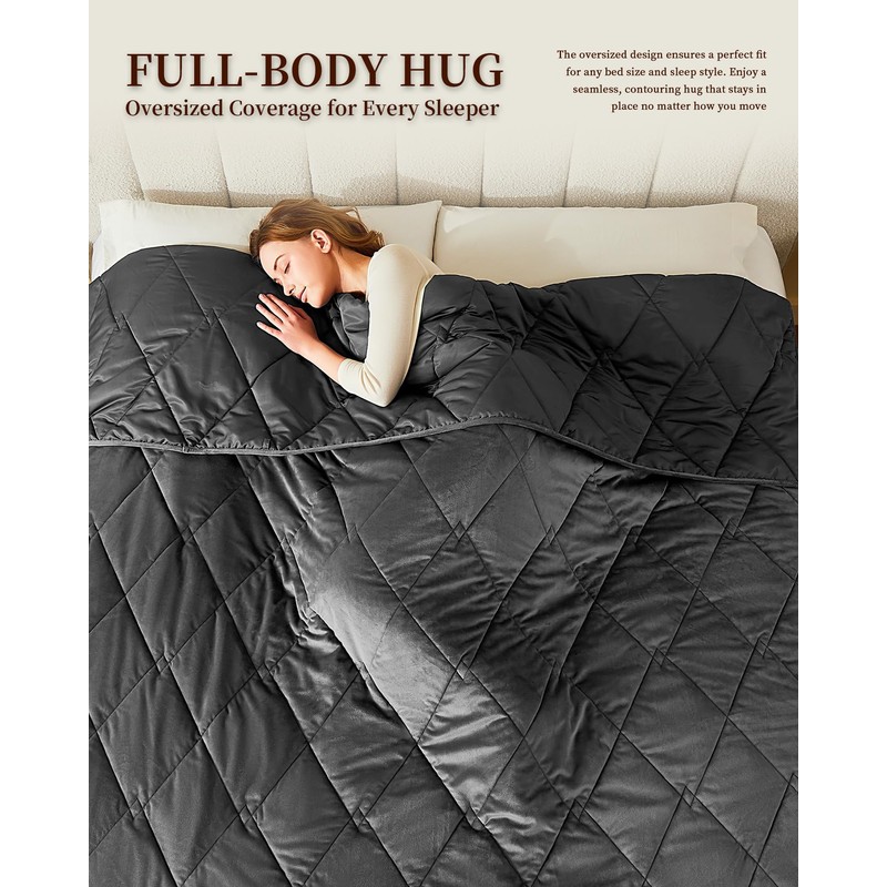 L'AGRATY King Size Weighted Blanket for Adults 30lbs, 88"x104" Cooling