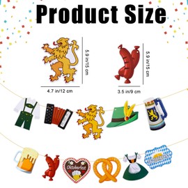 Oktoberfest Decorations, Oktoberfest Banner, Multicolor Bavarian German Party Banner Photo Booth Props for Bars, Backyards, Sports Clubs Beer Theme Party Supplies (2 Pack)