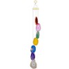 KYEYGWO Colourful Agate Discs Geode Wind Chime Sun Catcher Crystal