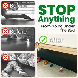 ECOHomes Under Bed Blocker Barrier | Gap Blocker Stretchable Elastic Band Strap Keeps Out Toys, Robots from Going Below Your Couch & Furniture Bottom Bumper (13 Ft by 6 Inch)