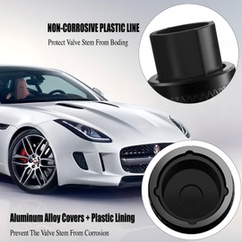 MEAJOO 5PCS Tire Valve Stem Caps, with Plastic Liner, Corrosion Resistant Leak-Proof, Anodized Alloy Universal Tire Valve Stem Covers for Cars, SUV, Trucks, Bikes, Motorcycles, Bicycles(Blue)