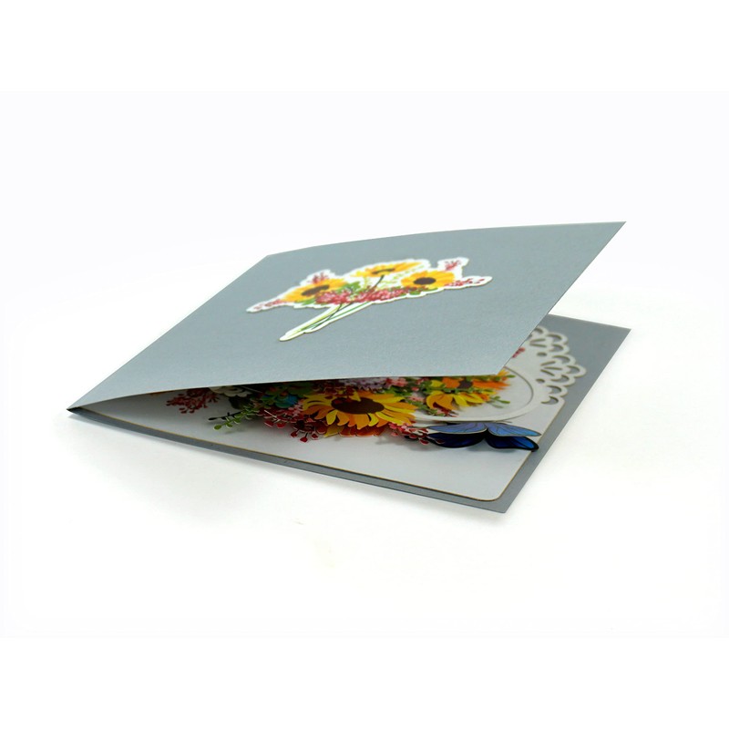 CUTPOPUP Birthday Card Pop Up, 15x15cm, Mother's Day, 3D Flower