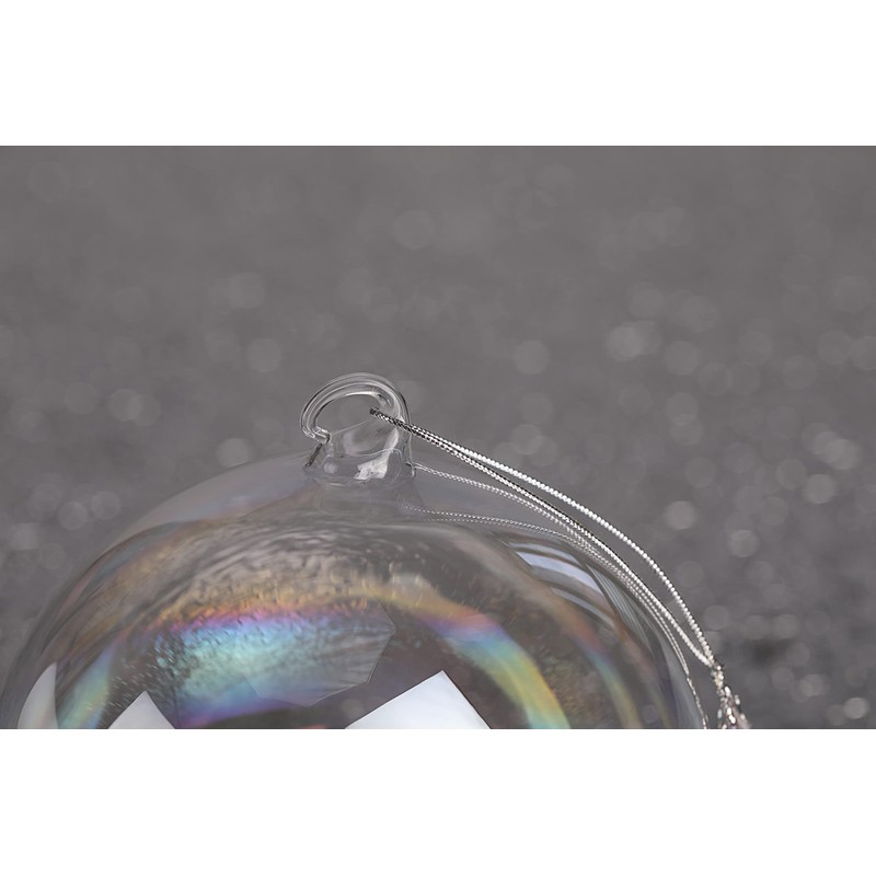 Succulent Style (4 x 10cm) Soap bubble glass iridescent baubles