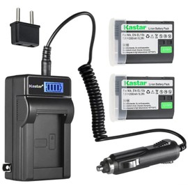 Kastar 2-Pack EN-EL15b Battery and LCD AC Charger Compatible with Nikon Z 6, Z6, Z 7, Z7, Z 7 Q3, Z7Q3, 1 V1, D500, D600, D610, D750, D780, D800, D800E, D810, D810A, D850 Digital Camera