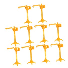 FELTECHELECTR 10PCS Tower Crane Set Hand Operated Construction Vehicle for Portable Educational Play for Indoor and Outdoor Use Enhances Problem Solving Motor Skills