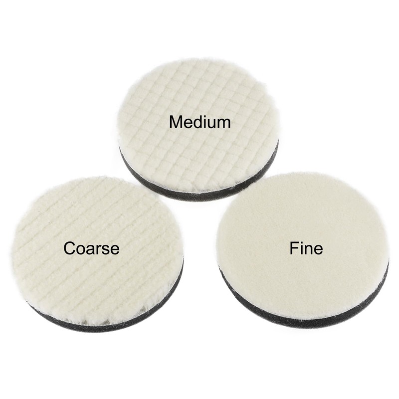 uxcell 2" Wool Felt Sponge Polishing Pad Hook and Loop
