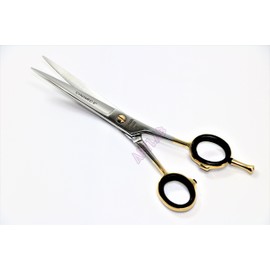 German Professional Barber Scissors Hairdressing Shears With Gold Rings Size 6" Hair Cutting Scissors (Cynamed)