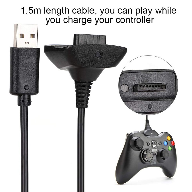 Charging Cable for 360 Controllers - 2 in 1 1.5