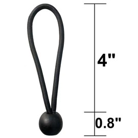 Ball Bungee Cords 4 Inch Bungee Cord with Balls, 25PCS Canopy Tarp Tie Down Cord (4 Inch)
