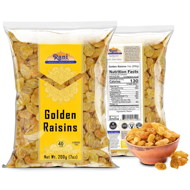 Rani Golden Raisins 7oz (200g) ~ All Natural | Gluten