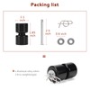 Atesilor 4Pcs Aluminum Alloy Rollers Pins Washers Rings Black with