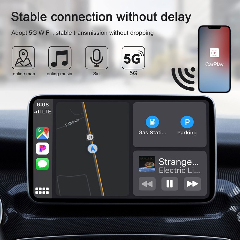 Car Wireless Adapter Wired to Wireless Car Wireless Dongle for