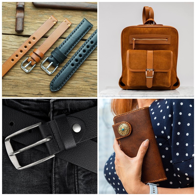 sourcing map 8pcs Half-Round Leather Punch, 5mm-40mm, Leather Cutter Arch