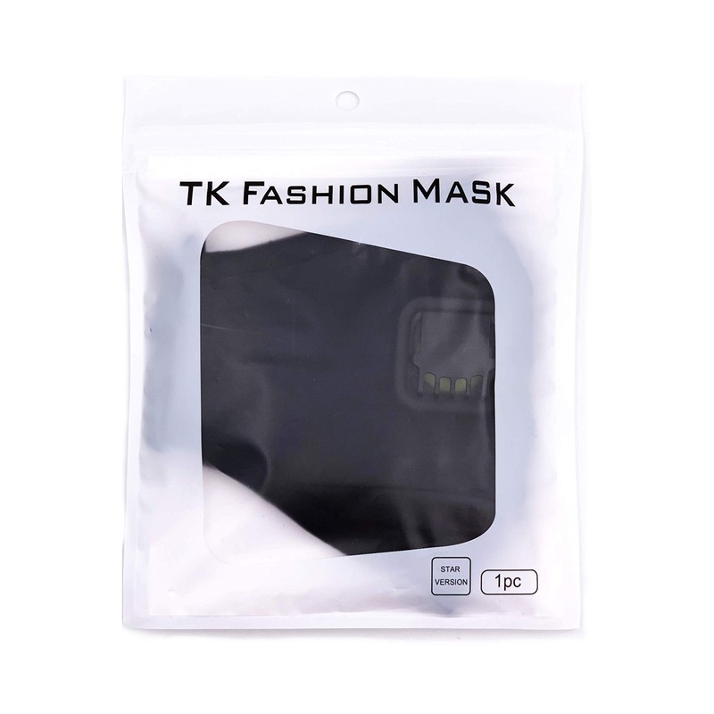 TK FASHION MASK Black Cotton Reusable Washable Face Mask with