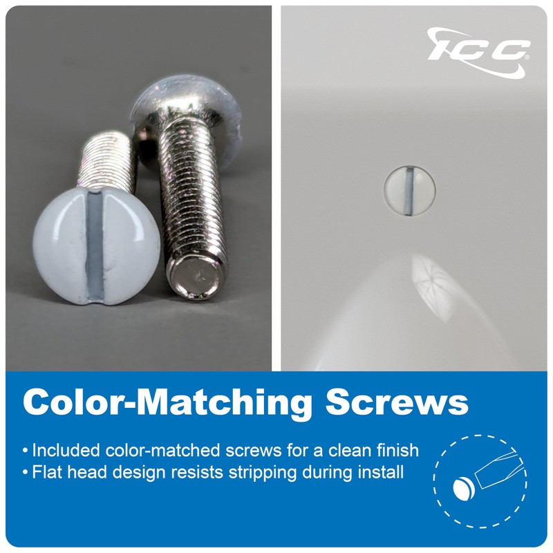 ICC Cable Pass-Through Wall Plate (1 Pack), Single Gang, ABS