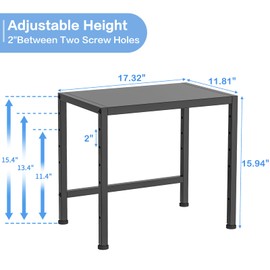 17.3 Inches Metal Storage Shelves,150LBS Heavy Duty Shelving Units and Storage For Small Appliance,Adjustable Utility Storage and Organization Shelf Rack For Kitchen Cabinet Closet Under Sink Pantry