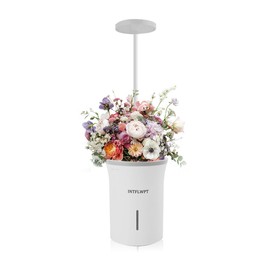 INTFLWPT Plant Flowerpot, Hydroponic Plant Growth System with LED Light for Indoor Gardening (Grey)