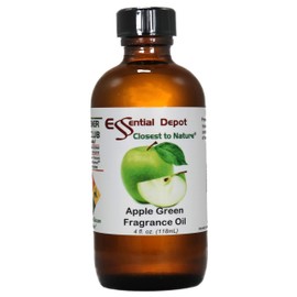 Essential Depot Apple Green Fragrance Oil - Supplied in 4 oz. Amber Glass Bottle with Black Phenolic Cone Lined and Safety Sealed Cap