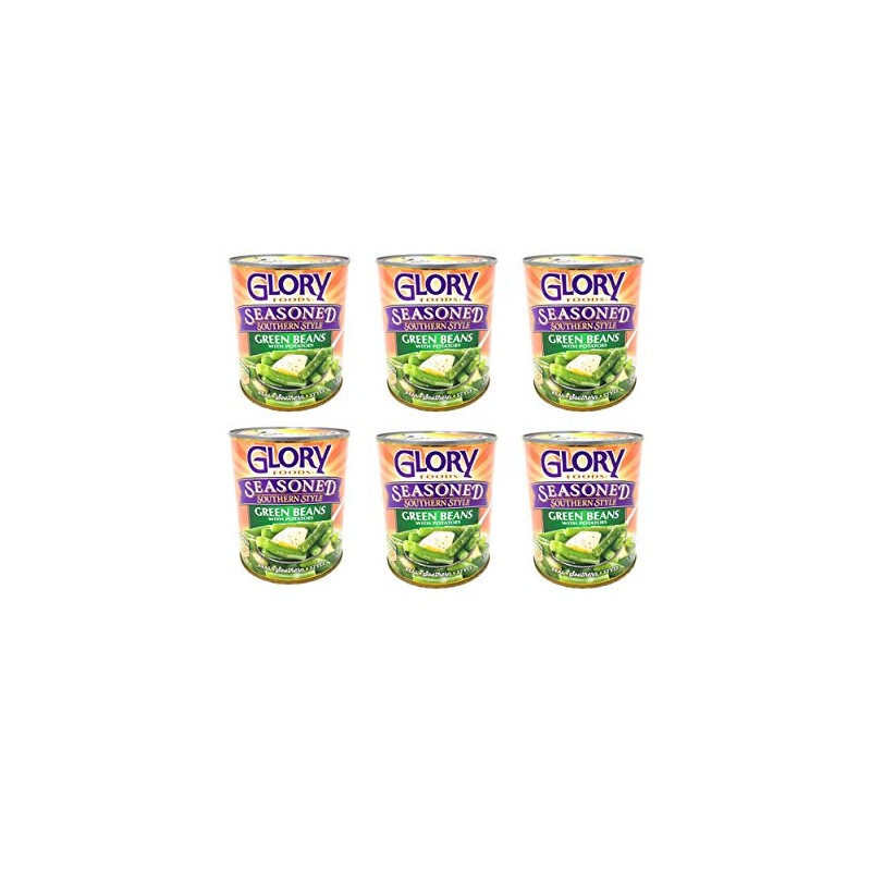 Glory Foods Seasoned Southern Style Green Bean w/Potatoes (6 Pack,